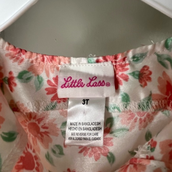 Little Lass Floral Dress & Coral Jacket Matching Set Girls Size 3T - Picture 5 of 10